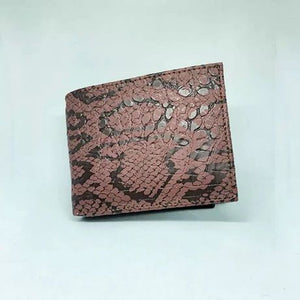 Men s Leather Wallet (Textured Snake Pattern)