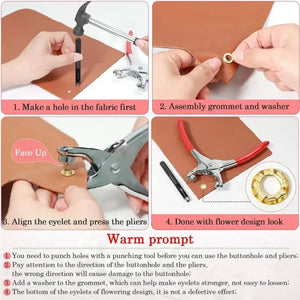 Metal Hand Press Tich Button Machine Metal Good Quality With Button – 50 Button