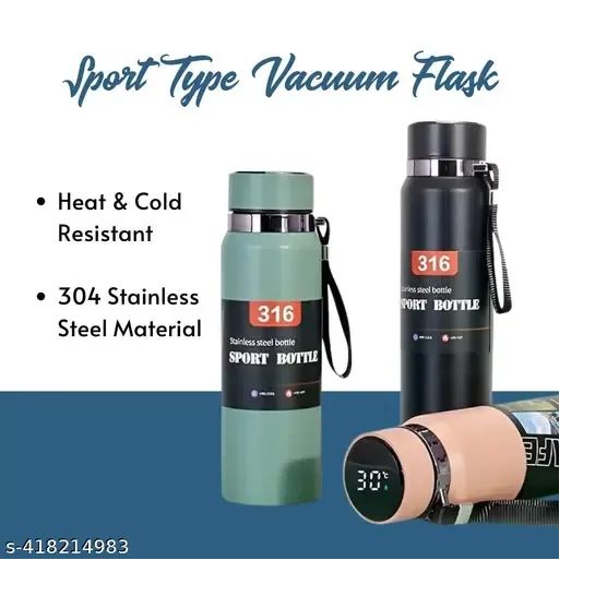 New 800ml LED Display Temperature 316sus HotnCold Stainless Steel Water Bottle 800ml Vacuum Insulated Temperature Display Water Bottle