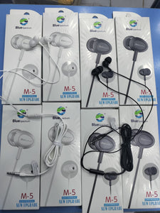 Original Blue Spectrum M5 M-5 M 5 Handfree Stereo Earphones High Base HandsFree EarPhone handfree for gaming handfree for pubg with mic best fo gamers