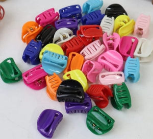 Pack Of 12 Hair Catchers – Small Size (1 Inch) Multicolor Plastic Clips For Women & Girls | Strong Grip & Stylish Design (random Color)