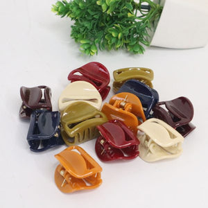 Pack Of 12 Hair Catchers – Small Size (1 Inch) Multicolor Plastic Clips For Women & Girls | Strong Grip & Stylish Design (random Color)