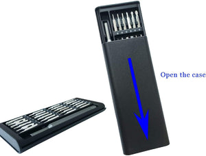 Precision Screwdriver Set with Case 24 in 1 Magnetic Mini Screwdriver Kit for Phones Computers Watches Glasses Game Consoles Camerasv