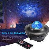 Projector Night Lamp With Music Bluetooth Speaker Table Lamp With Speaker Music Water Wave LED Projector Light Bluetooth Galaxy Projector Sound Light Decoration Room Decoration Home Decoration Light