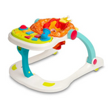 4-in-1 Multifunction Baby Walker with Music & Lights Adjustable Height, Activity Panel & Convertible Design for Toddlers