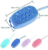Silicone Body Scrubber Bath Sponge 2 in 1 Exfoliating Body Brush Loofah Shower Sponge for Women Men and kids