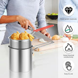 Stainless Steel Deep Fryer Frying Pot With Strainer 1200ML Capacity (Ramzan Offer Only)Free Delivery