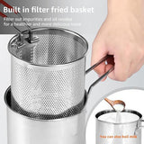 Stainless Steel Deep Fryer Frying Pot With Strainer 1200ML Capacity (Ramzan Offer Only)Free Delivery