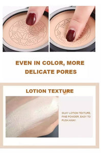 Sunisa Waterproof Mushroom Head Air Cushion Foundation – Bb & Cc Cream With Moisturizing Liquid Base And Sponge Applicator