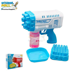 32-Hole 2-in-1 Bazooka Bubble Gun – LED Light Bubble Blaster Toy for Kids & Parties