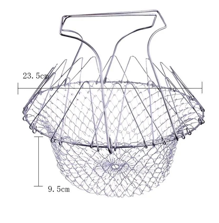 Vegetable Frying,Fruit Dry, Foldable Strainer, Chef Basket 12 IN 1
