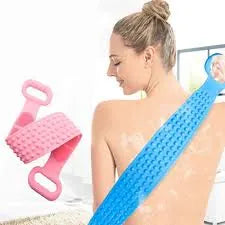Silicone Back Bath Belt – Double-Sided Shower Scrubber for Deep Cleaning, Massage & Exfoliation